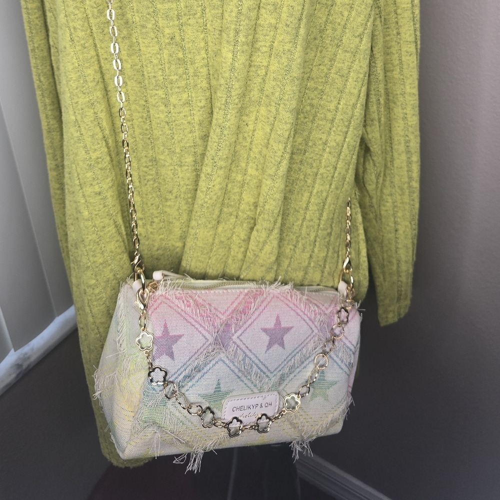 Stylish Green and Multicolor Women's Bag